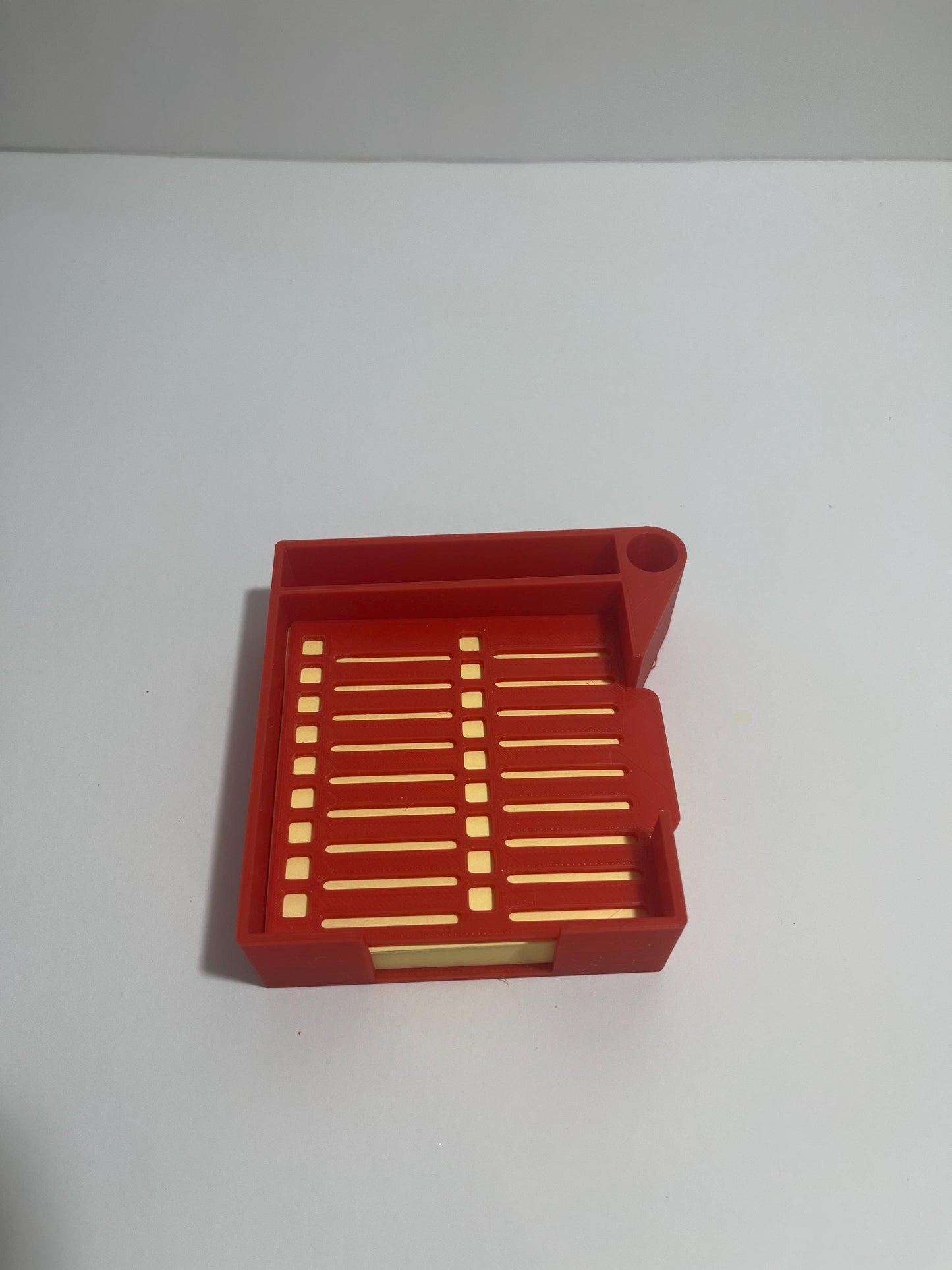 Modular Sticky Note Holder with Interchangeable Stencil Plates (3D Printed)