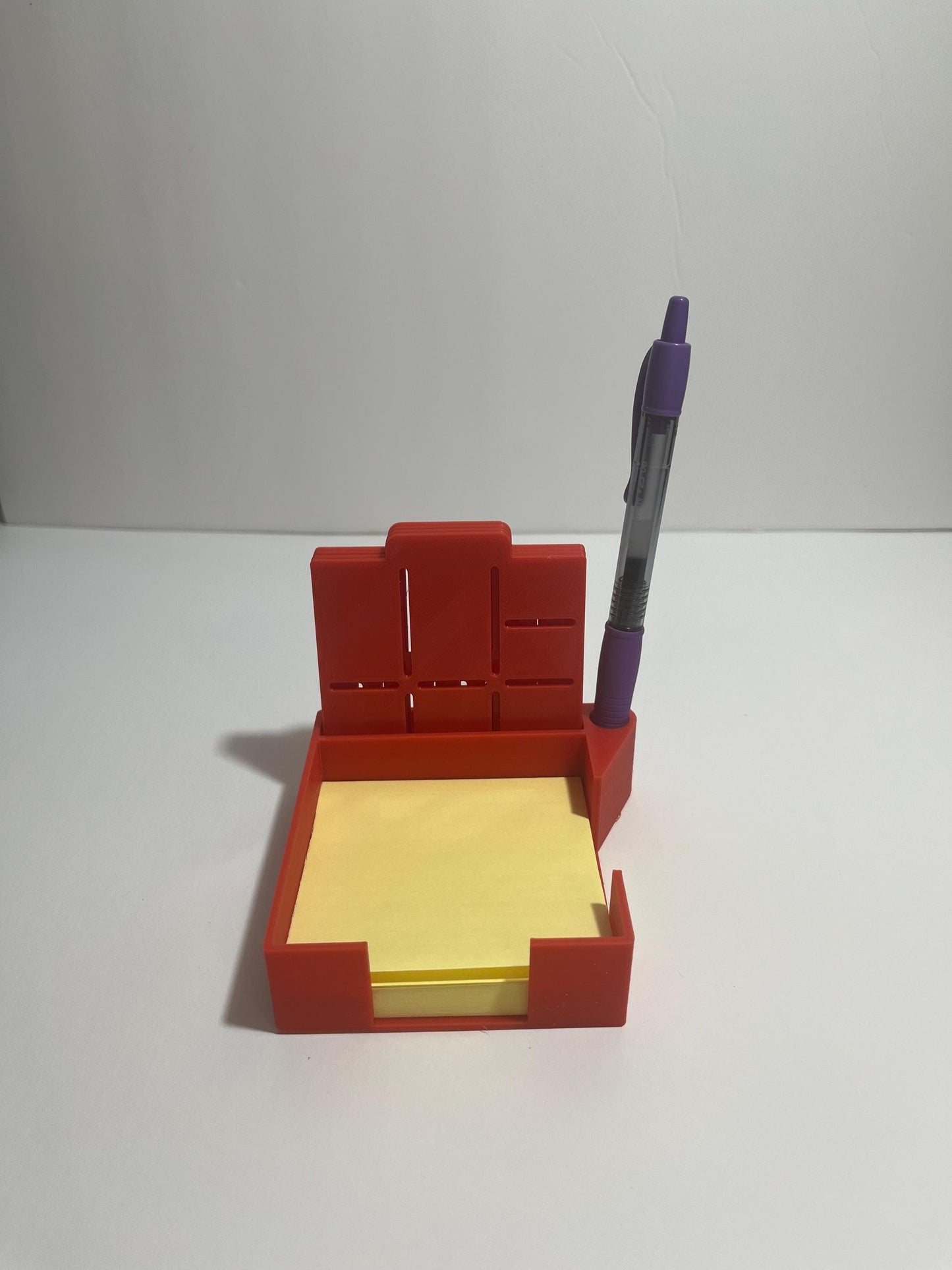 Modular Sticky Note Holder with Interchangeable Stencil Plates (3D Printed)