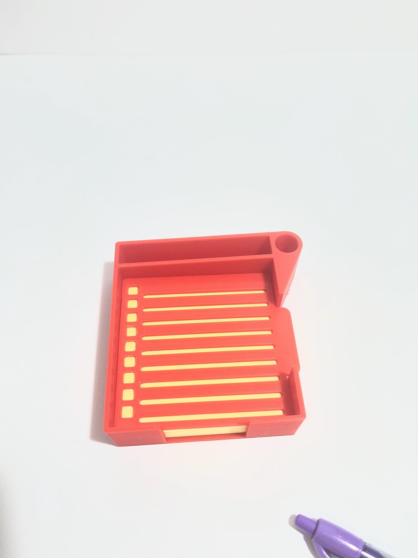 Modular Sticky Note Holder with Interchangeable Stencil Plates (3D Printed)